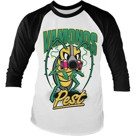Breaking Bad Longsleeve "Vamanos Pest Bug Baseball Long Sleeve Tee" in Weiß | Gr.: XXL