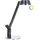 Beliani LED-Schreibtischlampe Silber Metall mit USB-Port Dimmbar Verstellbarer Schirm Helligkeitsregulierung Modern Büro Ausstattung Arbeitsleuchte