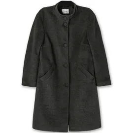 sheego SHEEGO, Damen, Gr. 52, grau (anthrazit meliert), 97% Polyester, 3% Viskose, unifarben, unifarben mit Farbeinsatz, unifarben mit Farbeinsätzen, Mäntel Kurzmantel