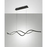 Fabas Luce Sinuo 2-flg. 36W 60 cm rechteckig schwarz