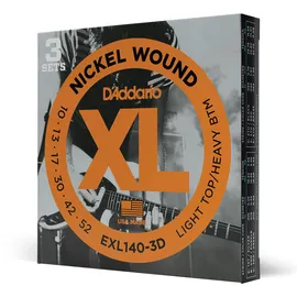 D'Addario D’Addario EXL140-3D - XL Electric Nickel Wound 3er Pack | 010-052 - Saiten E-Gitarre