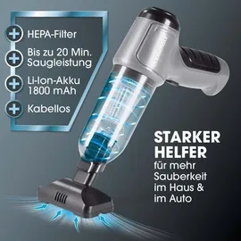 Clean Maxx CLEANmaxx Akku-Handstaubs.7tlg, Staubsauger, Grau