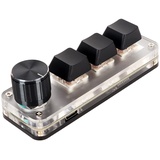 Mechanische Gaming-Tastatur, Mechanische Gaming-Makro-Tastatur, Hotswap-roter Schalter, Individuelle Knöpfe, USB-Tastatur, OSU-Tastatur, für PC-Gaming-Büroarbeit (3 Tasten 1