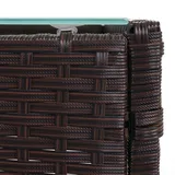 Mendler Halden Gartentisch 79 x 48 x 38 cm braun meliert