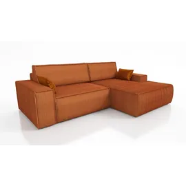 mebloland Ecksofa TOR mit Schlaffunktion. Farbe: Terra. - Braun