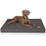 Orthopädische Hundematte Nantucket aus Velours mit Handwebcharakter XXL 115 x 80cm Anthrazit