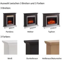 Balderia Elektrokamin BALDERIA Typhon in 3 Farben - Standkamin, 2000 W, Heizung, LED-Beleuchtung, 3D-Flammeneffekt & Fernbedienung weiß