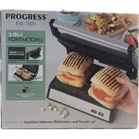 Progress Kontaktgrill 1000W Toaster Tischgrill Barbecue Grill Sandwich maker