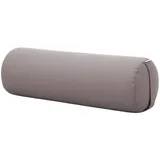 Yogistar Yogakissen Yoga-Bolster yin - rund - Samtosha - organic cotton, Hochwertiges Yoga-Bolster aus nachhaltigen Materialien grau