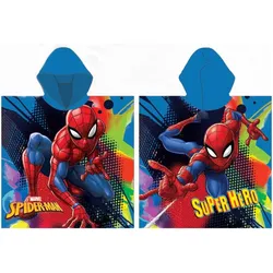 Strandponcho Handtuchponcho Spiderman blue