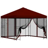 vidaXL Garten Pavillon 3 x 3 m inkl. 4 Seitenteile Bordeauxrot