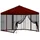 vidaXL Garten Pavillon 3 x 3 m inkl. 4 Seitenteile Bordeauxrot