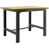 Simonrack Werkbank 600 kg) Belastbarkeit, 86,5x120x75 cm, Große Arbeitsfläche Arbeitsfläche, Arbeitstisch, Holz-Arbeitsplatte, Anthrazit/Holz MDF - BT6