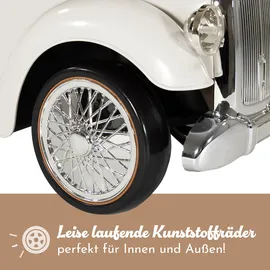 Lemodo Rutschauto Kinderauto im Retrodesign Weiß