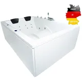 Basera Basera® Indoor Whirlpool Badewanne XXL Wave 2 Personen Basic 180 x 130 cm