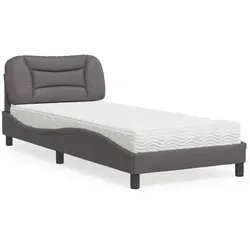 Bett mit Matratze – Grau, 90x190 cm – Komfort und modernes Design