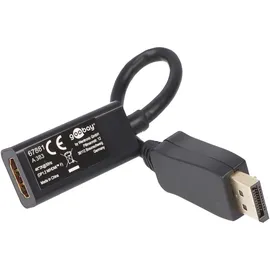 goobay DisplayPort auf HDMI Adapter 0,1 m Schwarz