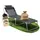 BigDean Sonnenliege 53 x 150 x 0 cm Dunkelgrau