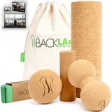 BACKLAxx® Faszienrolle 4er Set aus Kork 4 St