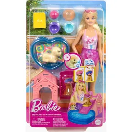 Barbie Puppy Pool Party Aloha Blonde (JBF35)