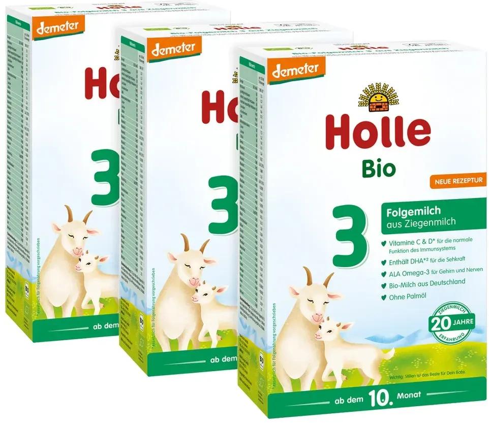 Holle Bio Folgemilch 3 auf Ziegenmilchba 3X400 g