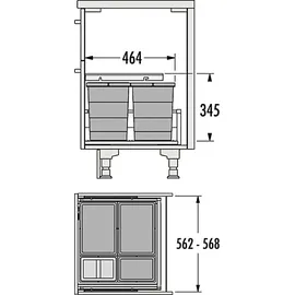 HAILO Allegro 18 l Dunkelgrau