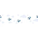 A.S. Creations Cute Planes Bordüre 16 cm 155 m blau/grau 403752