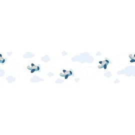 A.S. Creations Cute Planes Bordüre 16 cm 155 m blau/grau 403752