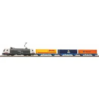 PIKO Start-Set E-Lok TRAXX mit 3 Containertragwagen 96900 H0