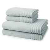 VOSSEN Supersoft Handtuch-Set (4-teilig) Handtücher 4 ct Silber