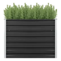 vidaXL Garten-Hochbeet verzinkter Stahl rechteckig 100 x 40 x 77 cm Anthrazit 