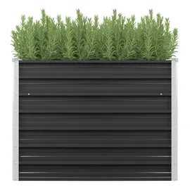 vidaXL Garten-Hochbeet verzinkter Stahl rechteckig 100 x 40 x 77 cm Anthrazit 