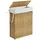 Songmics Wäschekorb schmal, Wäschesammler 55 L, Wäschebox, faltbar, 46 x 20 x 61 cm (aus synthetischem Rattan, geflochten), mit Deckel und Griffen, herausnehmbarer Wäschesack, pastellgelb beige|gelb