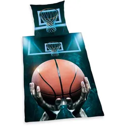 Herding Young Collection Kinderbettwäsche Basketball 80x80cm, 135x200cm