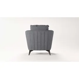 Home Affaire Cocktailsessel HOME AFFAIRE "MATTHEW Sessel, Maße B/T/H: 83/85/88 cm", grau (anthrazit), B:83cm H:88cm T:85cm, 100% Polyester, Sessel, Cocktailsessel, modern, mit Rückenkissen