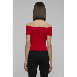 URBAN CLASSICS Ladies Off Shoulder Rib Tee Rot L