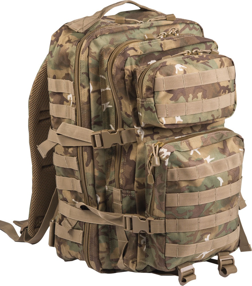 Mil-Tec US Assault Pack L Camo, sac à dos - Woodland (Arid)