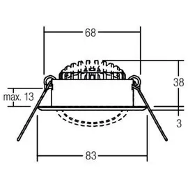 Brumberg LED-Einbaustrahler 6 W rund schwenkbar edelst