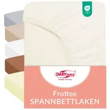 Darymex Frottee Spannbettlaken 180x200 cm, Baumwolle, Ecru
