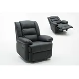 Habitat et Jardin Relaxsessel Buckingham Mikrofaser 93 x 100 x 85 cm Schwarz