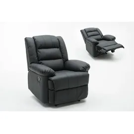 Habitat et Jardin Relaxsessel Buckingham Mikrofaser 93 x 100 x 85 cm Schwarz