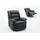 Habitat et Jardin Relaxsessel Buckingham Mikrofaser 93 x 100 x 85 cm Schwarz
