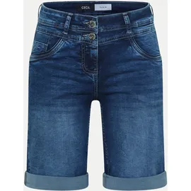 Cecil Slim Leg Jeansshorts Blau 33