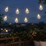 MARELIDA LED Lichterkette Solar 4,5 m Transparent Warmweiß
