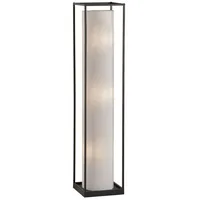 MeineWunschleuchte LED Stehlampe mit Lampenschirm Zylinder Leinen Weiß, Höhe
