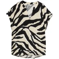 Tom Tailor Damen Loose Fit Bluse, braun, Animalprint, Gr.