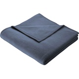 Biederlack »Cotton Home«, im Uni Design, Kuscheldecke, blau