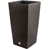 Blumentopf + Einsatz Blumenkübel Rattan-Optik RATO SQUARE DRTS200 Umbra