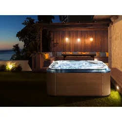 Whirlpool Outdoor blau mit LED quadratisch 210 x 210 cm TULAROSA