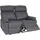 MCW Kinosessel MCW-L93 Stoff/Textil 2er  ~ 72 x 100 x 90 cm Dunkelgrau mit Liegefunktion